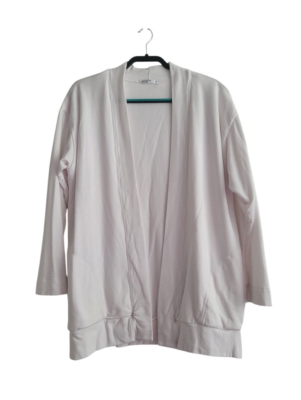 Stateside USA White Micro Modal Luxe Cozy Open Front Cardigan Sweater Medium